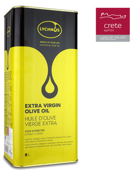 LYCHNOS CRETAN EXTRA VIRGIN OLIVE OIL 5Lt Tin