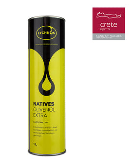 LYCHNOS CRETAN EXTRA VIRGIN OLIVE OIL 1Lt Tin