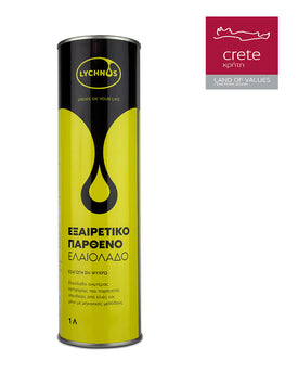 LYCHNOS CRETAN EXTRA VIRGIN OLIVE OIL 1Lt Tin