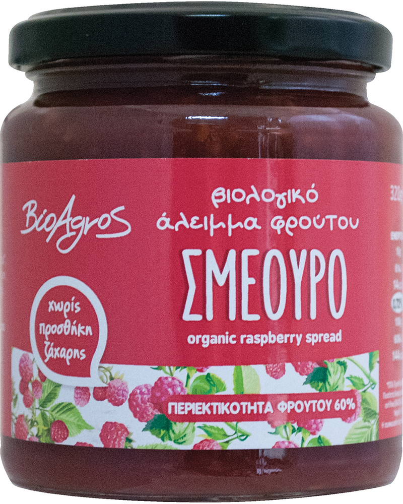 ORGANIC RASPBERRY SPREAD 320 GR